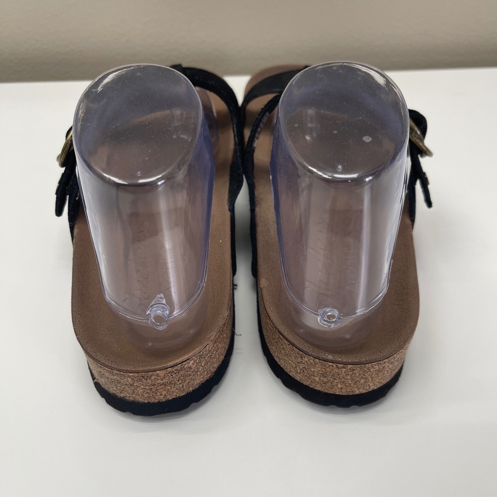 Skechers Sandals 10 Arch Fit Granola Sun-Days Black Suede Studded Slide 163351 - Picture 4 of 9